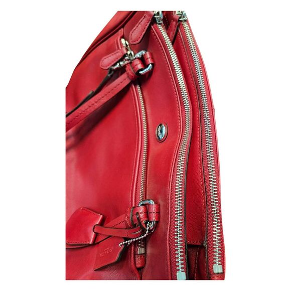 Coach Red Payton Leather Bag Purse - Picture 7 of 12